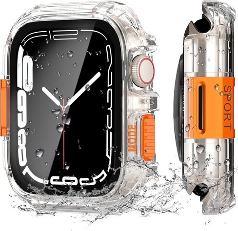 حافظة متينة لساعة Apple Watch Ultra/Ultra 2/Ultra 3 مقاس 49 مم، مصد درع معدني وكمبيوتر شخصي + طقم واقي شاشة من الزجاج المقسى غطاء أنيق واقٍ مضاد للصدمات متوافق مع iWatch Men in Kuwait