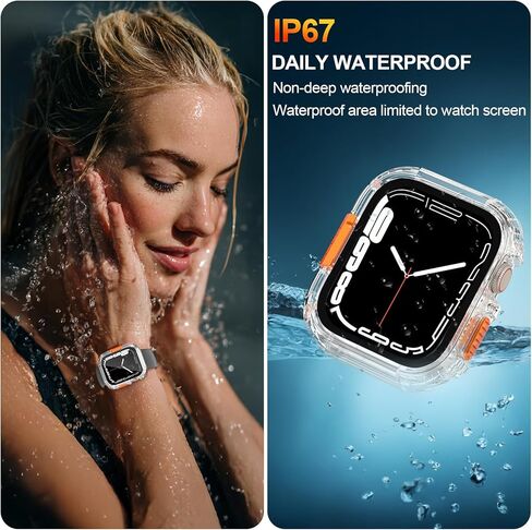 حافظة متينة لساعة Apple Watch Ultra/Ultra 2/Ultra 3 مقاس 49 مم، مصد درع معدني وكمبيوتر شخصي + طقم واقي شاشة من الزجاج المقسى غطاء أنيق واقٍ مضاد للصدمات متوافق مع iWatch Men in Kuwait