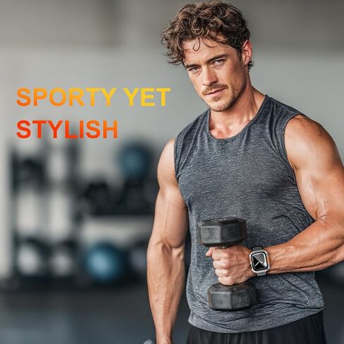 حافظة متينة لساعة Apple Watch Ultra/Ultra 2/Ultra 3 مقاس 49 مم، مصد درع معدني وكمبيوتر شخصي + طقم واقي شاشة من الزجاج المقسى غطاء أنيق واقٍ مضاد للصدمات متوافق مع iWatch Men in Kuwait