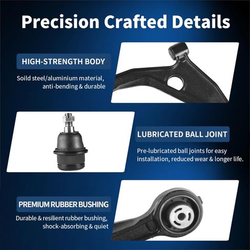 Front Lower Control Arm Suspension Kit Compatible With Chrysler 200 (2011-2014), Sebring (2007-2010), Dodge Avenger (2008-2014), Journey (2009-2020) -4pcs in Saudi Arabia