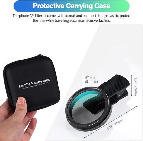 67mm Clip-on CPL Phone Camera Lens Filter in Saudi Arabia