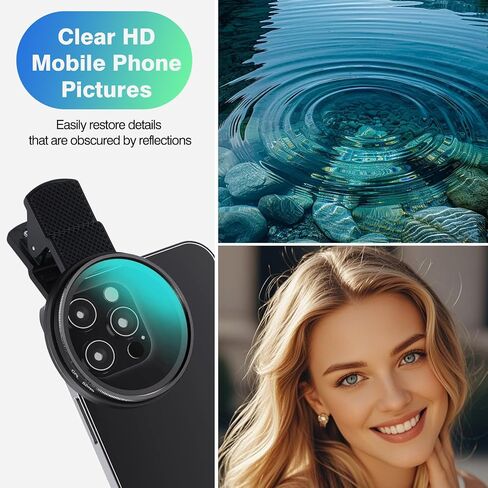 67mm Clip-on CPL Phone Camera Lens Filter in Saudi Arabia