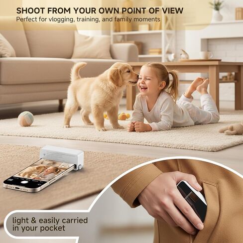 Phone Camera Mate, Lens Attachment for iPhone Overhead, Low Angle Ground-Level Shots Ideal for Vlogging, Pet POV,Content Creators,Travel Photography DIY Tutorials (Black, Large) in Saudi Arabia