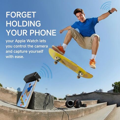Phone Camera Mate, Lens Attachment for iPhone Overhead, Low Angle Ground-Level Shots Ideal for Vlogging, Pet POV,Content Creators,Travel Photography DIY Tutorials (Black, Large) in Saudi Arabia