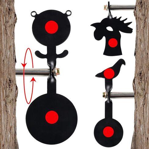 مجموعة أهداف BB Gun أهداف الصيد وإطلاق النار من الفولاذ الدوار - مجموعات الدب والطيور والديك من ثلاثة تصميمات مختلفة، مناسبة لبنادق الهواء والمقاليع والبندقية in Kuwait