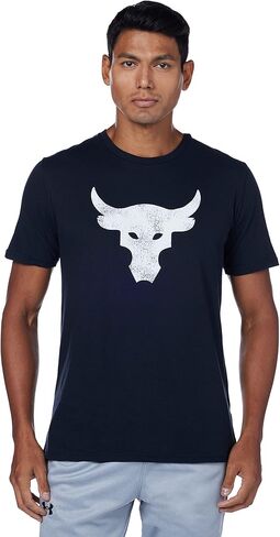 كم قصير للرجال من Under Armour Project Rock Brahma Bull، أزرق داكن، مقاس صغير in Saudi Arabia