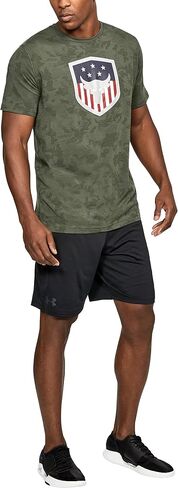 كم قصير للرجال من Under Armour Project Rock Brahma Bull، أزرق داكن، مقاس صغير in Kuwait