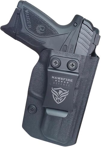 مناسب لحافظة Ruger Security 380 IWB Kydex - حزام خصر داخلي مخفي، نحيف وآمن مع الاحتفاظ بالنقر المسموع، تصميم متين خفيف الوزن - مصنوع بواسطة HAWKFIRE in Saudi Arabia