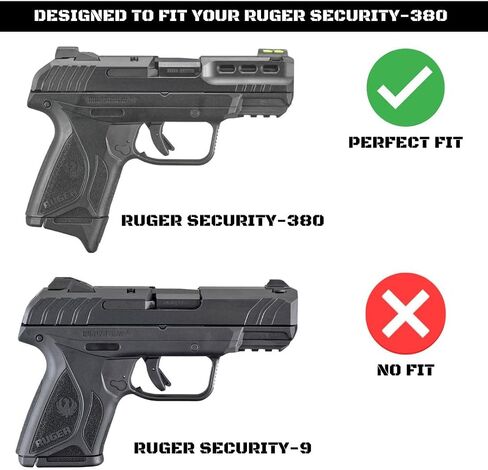 مناسب لحافظة Ruger Security 380 IWB Kydex - حزام خصر داخلي مخفي، نحيف وآمن مع الاحتفاظ بالنقر المسموع، تصميم متين خفيف الوزن - مصنوع بواسطة HAWKFIRE in Saudi Arabia
