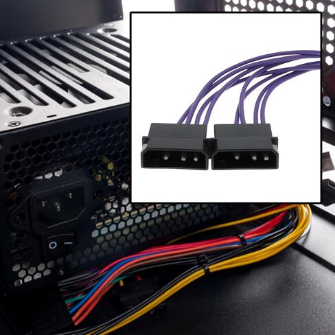 eMagTech 2 قطعة EPS 8 دبوس إلى كابل محول الطاقة المزدوج 4 دبوس سلك نحاسي للوحة الأم المكتبية 15 سم in Saudi Arabia