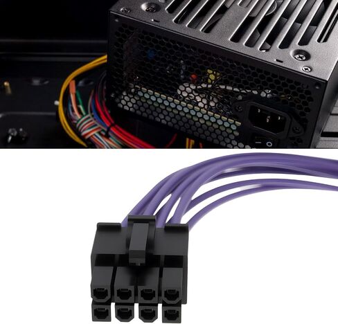 eMagTech 2 قطعة EPS 8 دبوس إلى كابل محول الطاقة المزدوج 4 دبوس سلك نحاسي للوحة الأم المكتبية 15 سم in Saudi Arabia