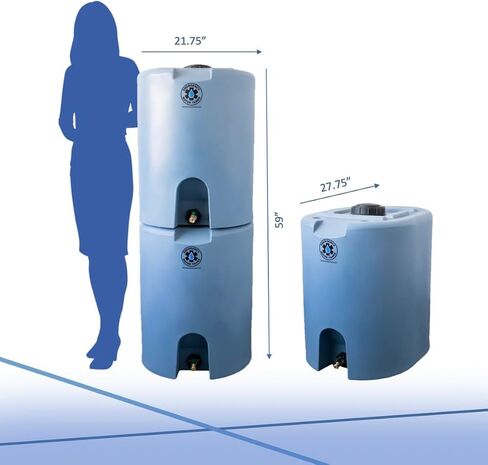 55 Gallon Stackable Emergency Water Storage Tank for Long-Term Drinking Water Heavy-Duty Water Barrel in Saudi Arabia