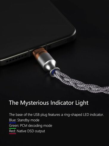 كابل سماعة أذن DD ddHiFi M198C USB-C، صوت هاي فاي مجدول من النايلون مع موصل MMCX وفك تشفير عالي الأداء يدعم مكالمات الميكروفون المتوافقة مع هاتف iPhone iPad الذكي in Kuwait