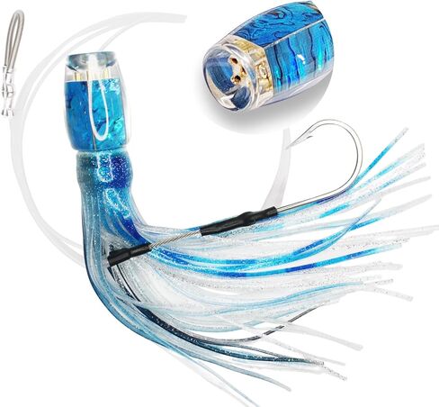 VIKETECH 12’’ 8oz Resin Saltwater Trolling Lure Big Game Deep Sea Offshore Fishing Lures for Tuna Marlin Mahi Mahi Wahoo Included Mesh Bag in Saudi Arabia