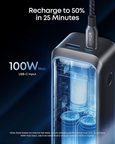 باور بانك Anker Prime، شاحن محمول 20,100 مللي أمبير في الساعة بثلاثة منافذ مع مخرج 220 وات بحد أقصى، شحن ثنائي الاتجاه، معتمد من TSA، التحكم في التطبيقات، لأجهزة MacBook وiPhone 17/16 Series والمزيد (القاعدة غير متضمنة) in Saudi Arabia