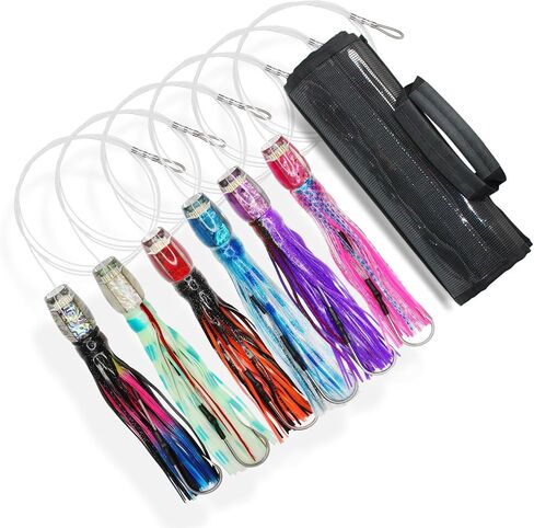 VIKETECH 12’’ 8oz Resin Saltwater Trolling Lure Big Game Deep Sea Offshore Fishing Lures for Tuna Marlin Mahi Mahi Wahoo Included Mesh Bag in Saudi Arabia