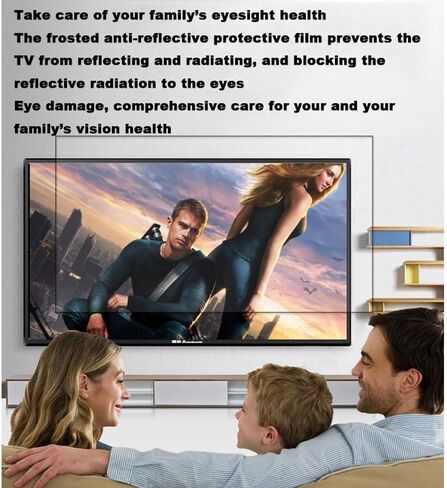 45" 992 * 548mm,Matte TV Screen Protector,Anti-Glare Anti Blue Light Film Anti-Reflection Rate Up to 95%,Relieve Eye Fatigue, for Sharp, Sony,Samsung,Hisense in Saudi Arabia