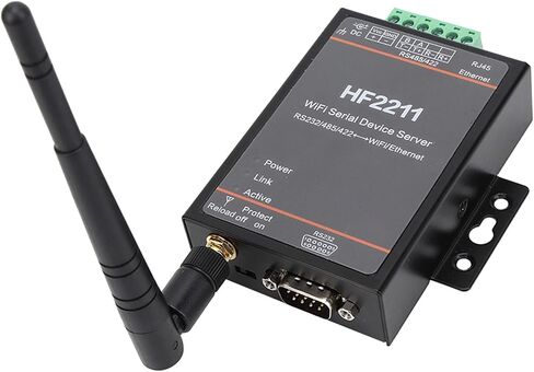 plplaaoo HF2211 الخادم التسلسلي RS232 485 422 إلى WiFi Ethernet DTU جهاز اتصالات الشبكة 5 36VDC لحلول إنترنت الأشياء للأتمتة الصناعية in Kuwait