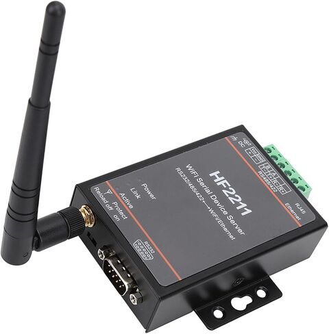 plplaaoo HF2211 الخادم التسلسلي RS232 485 422 إلى WiFi Ethernet DTU جهاز اتصالات الشبكة 5 36VDC لحلول إنترنت الأشياء للأتمتة الصناعية in Kuwait