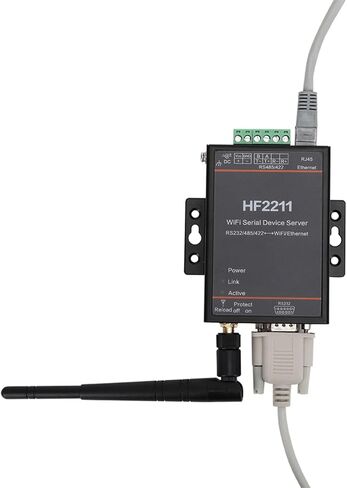 plplaaoo HF2211 الخادم التسلسلي RS232 485 422 إلى WiFi Ethernet DTU جهاز اتصالات الشبكة 5 36VDC لحلول إنترنت الأشياء للأتمتة الصناعية in Kuwait