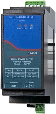 Din-Rail ZLAN5143D Serial Device Server Modbus Gateway RS485 from to/IP DC9-24V Support Full Duplex in Saudi Arabia