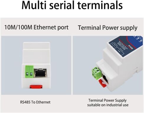 Din-Rail ZLAN5143D Serial Device Server Modbus Gateway RS485 from to/IP DC9-24V Support Full Duplex in Saudi Arabia