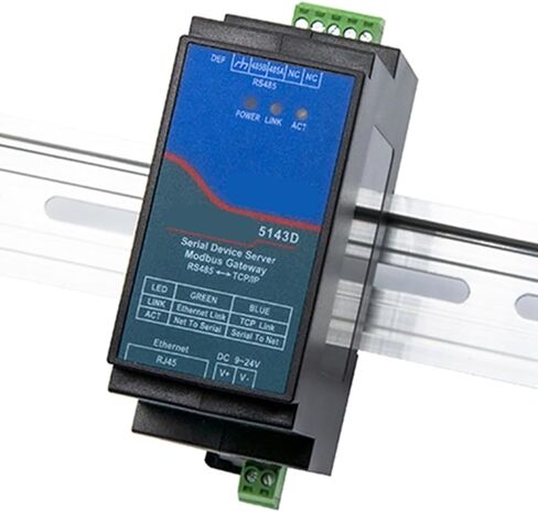 Din-Rail ZLAN5143D Serial Device Server Modbus Gateway RS485 from to/IP DC9-24V Support Full Duplex in Saudi Arabia