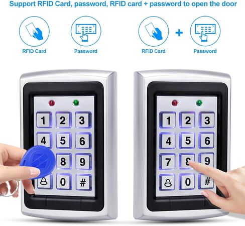 كلمة مرور نظام التحكم في الوصول أو فتح سلسلة المفاتيح باستخدام لوحة مفاتيح RFID، ومصدر طاقة تيار مستمر 12 فولت، ومفتاح الباب، وغطاء المطر، وقفل مسمار كهربائي مناسب للشقق المنزلية. in Kuwait