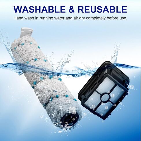 Lemige 3 Pack Multi-Surface Pet Brush Rolls 2788 and 3 Pack Vacuum Filters 1866 for Bissell CrossWave Max 2554 2590 2593 2596 for HydroSteam 35151 3515 35152 3513 3518 Vacuums, Part 1618641 & 1608684 in Saudi Arabia