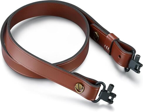 CVLIFE Gun Sling for Rifle Leather Two Point Sling Gun Sling with Removable Swivels, Adjustable Leather Rifle Sling for Outdoor Sports in Saudi Arabia