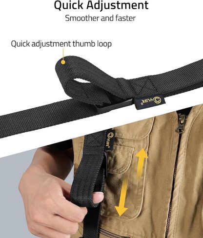 CVLIFE Two Point Sling Quick Adjust Rifle Sling Removable Wide Shoulder Pad Gun Sling with Elastic Sentry Strap and Sling Swivels in Saudi Arabia