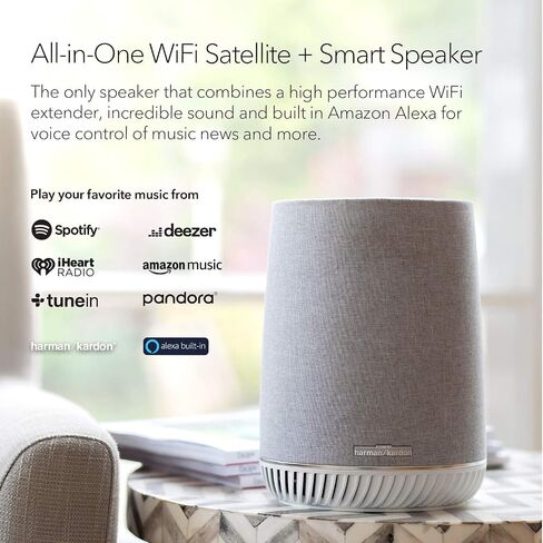 NETGEAR Orbi Voice Smart Speaker & WiFi Mesh Extender with Amazon Alexa Built-in (RBS40V), Works with Any WiFi Router (Renewed) in Saudi Arabia