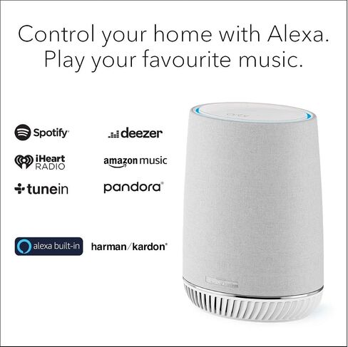 NETGEAR Orbi Voice Smart Speaker & WiFi Mesh Extender with Amazon Alexa Built-in (RBS40V), Works with Any WiFi Router (Renewed) in Saudi Arabia