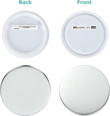 YAYODS 400 Pieces Button Maker Supplies 58mm/2.25 inch Button Supplies Round Badge Button Parts for Button Maker Machine, Includes Blank Pin Button Back Cover, Metal Cover, Clear Film, Blank Paper in Saudi Arabia