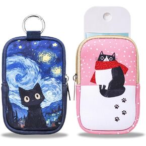 علبة رذاذ مطهر لليدين من كوكوكي، عبوة من قطعتين متوافقة مع تاتشلاند، حامل مطهر لليدين، حقيبة صغيرة بسحاب، حقيبة مكياج صغيرة للنساء والأصدقاء والبنات فكرة هدايا in Kuwait