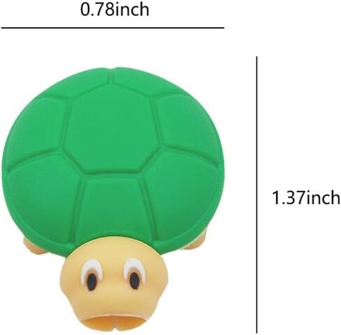 1 Piece Cartoon Silicone Turtle-Shaped Data Cable one-bite Connector Protective Cover: Anti-Breakage Charging Protection in Saudi Arabia
