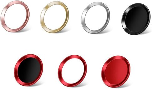 TEHAUX Home Button Sticker for Fingerprint Identification Metal Button Sticker with Rose Gold Edge Home Key and Sweat Compatible with Devices in Saudi Arabia