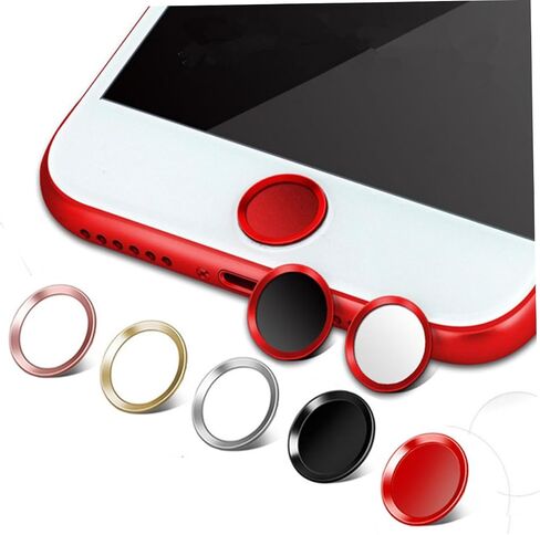 TEHAUX Home Button Sticker for Fingerprint Identification Metal Button Sticker with Rose Gold Edge Home Key and Sweat Compatible with Devices in Saudi Arabia