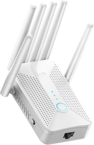 WiFi Extender Signal Booster with 6 Antennas, Long Range Coverage up to 10000 Sq.ft for 50+ Devices, Ethernet Port & WPS Easy Setup, for Home Office and Gaming in Saudi Arabia
