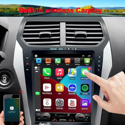 لترقية راديو Ford Explorer 2011-2019، استبدال ستيريو Android، التحكم في عجلة القيادة، شاشة لمس IPS 9.7 بوصة، دعم Carplay وAndroid Auto in Kuwait