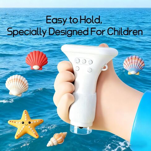 Kids Microscope Digital Handheld, Buggy Lens - Portable Toy for Boys Girls Ages 5-12, Pocket Digiscope Mini Magnifier with Light, 1000x Magnification for Rocks Plants (Yellow) in Saudi Arabia