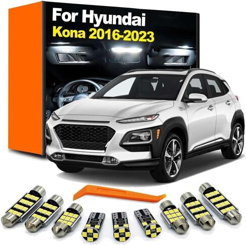 13 قطعة LED الداخلية القراءة خريطة ضوء عدة ، ل كونا 2016 2017 2018 2019 2020 2021 2022 2023 اكسسوارات السيارات in Saudi Arabia