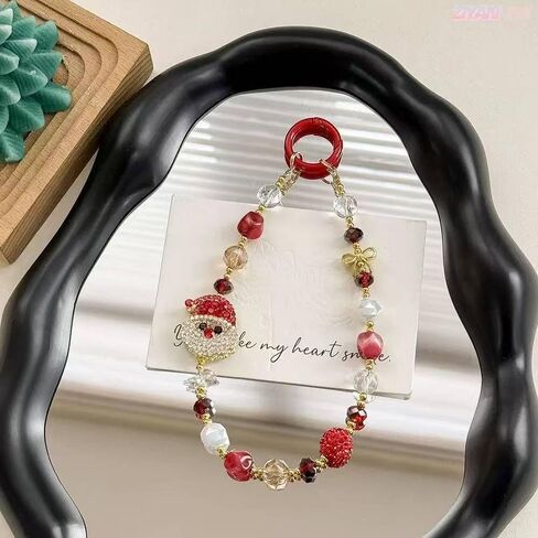 2 pcs Beaded Pearls Phone Wrist Strap, Detachable CellPhone Wristlet with Tether Tab, Hands-Free Universal Cellphone Charm Bracelet Strap for Cell Phone Keys AirPods (Black + White) in Saudi Arabia