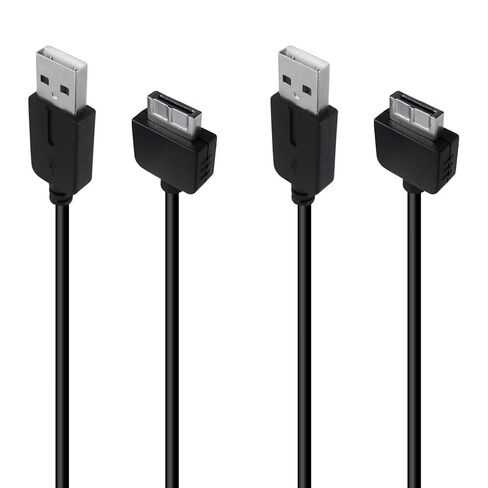 كابل شاحن Xspeedonline قطعتين مناسب لجهاز PS Vita، 2 في 1 بيانات USB وسلك شاحن طاقة بطول 3.3 قدم مناسب لجهاز PlayStation Vita 1000 - أسود in Saudi Arabia