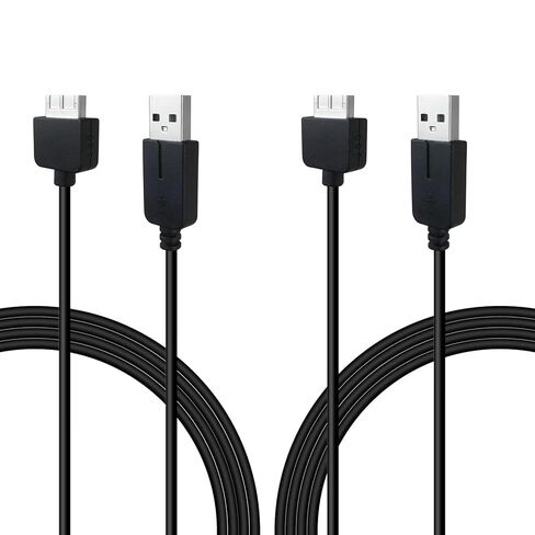 كابل شاحن Xspeedonline قطعتين مناسب لجهاز PS Vita، 2 في 1 بيانات USB وسلك شاحن طاقة بطول 3.3 قدم مناسب لجهاز PlayStation Vita 1000 - أسود in Saudi Arabia