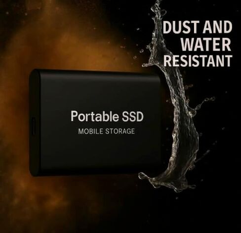 SSD خارجي محمول 3T - محرك أقراص USB 3.0 عالي السرعة بسعة 3000 جيجابايت ونوع C، تخزين نحيف مقاوم للصدمات لنظام التشغيل Windows وMac وLinux in Kuwait