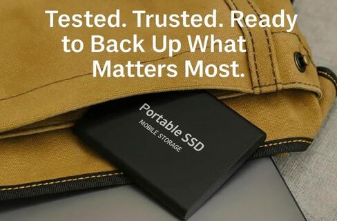 SSD خارجي محمول 3T - محرك أقراص USB 3.0 عالي السرعة بسعة 3000 جيجابايت ونوع C، تخزين نحيف مقاوم للصدمات لنظام التشغيل Windows وMac وLinux in Kuwait