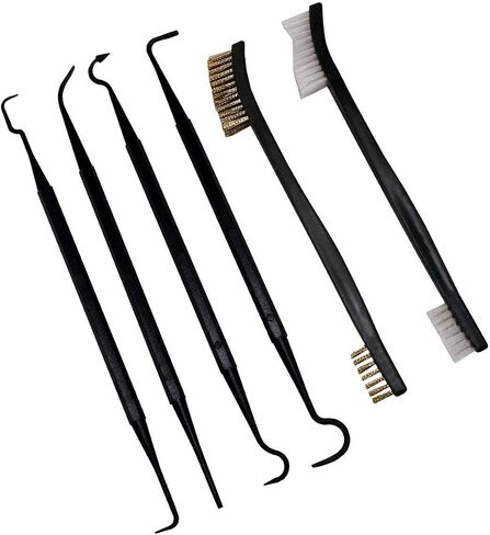 Lyman 6 Piece Pick & Brush Gun Cleaning Kit Brass/Nylon, Black, One Size, 04038 in Saudi Arabia