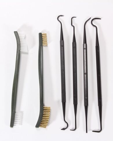 Lyman 6 Piece Pick & Brush Gun Cleaning Kit Brass/Nylon, Black, One Size, 04038 in Saudi Arabia