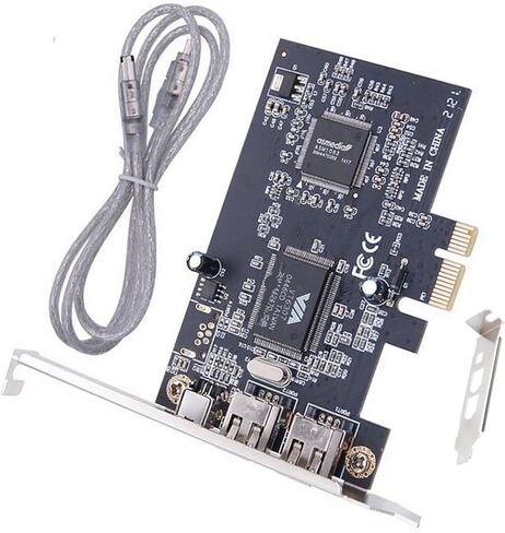 3 Port 1394A PCI Express FireWire Card Adapter, PCI Express (1X) to IEEE 1394 Adapter (2X 6Pin + 1x 4Pin) with Low Profile Bracket in Saudi Arabia